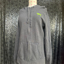 Load image into Gallery viewer, Grey vs pink zip up
