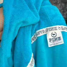 Load image into Gallery viewer, Vs pink aqua velour zip up
