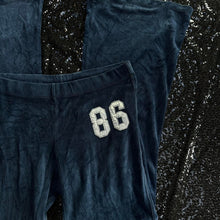 Load image into Gallery viewer, Vs pink velour navy flare
