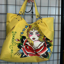 Load image into Gallery viewer, Yellow ed hardy purse
