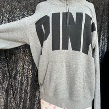 Load image into Gallery viewer, Vs pink grey quarter zip
