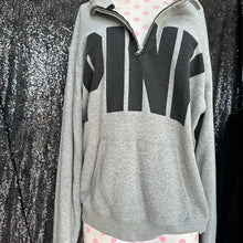 Load image into Gallery viewer, Vs pink grey quarter zip
