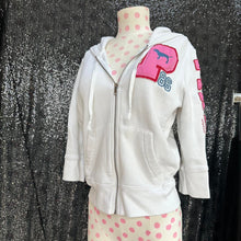 Load image into Gallery viewer, Vs pink white zip up
