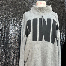 Load image into Gallery viewer, Vs pink grey quarter zip
